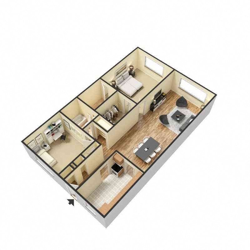 Floor Plans of Crystal Lake Apartments in Miami Gardens, FL